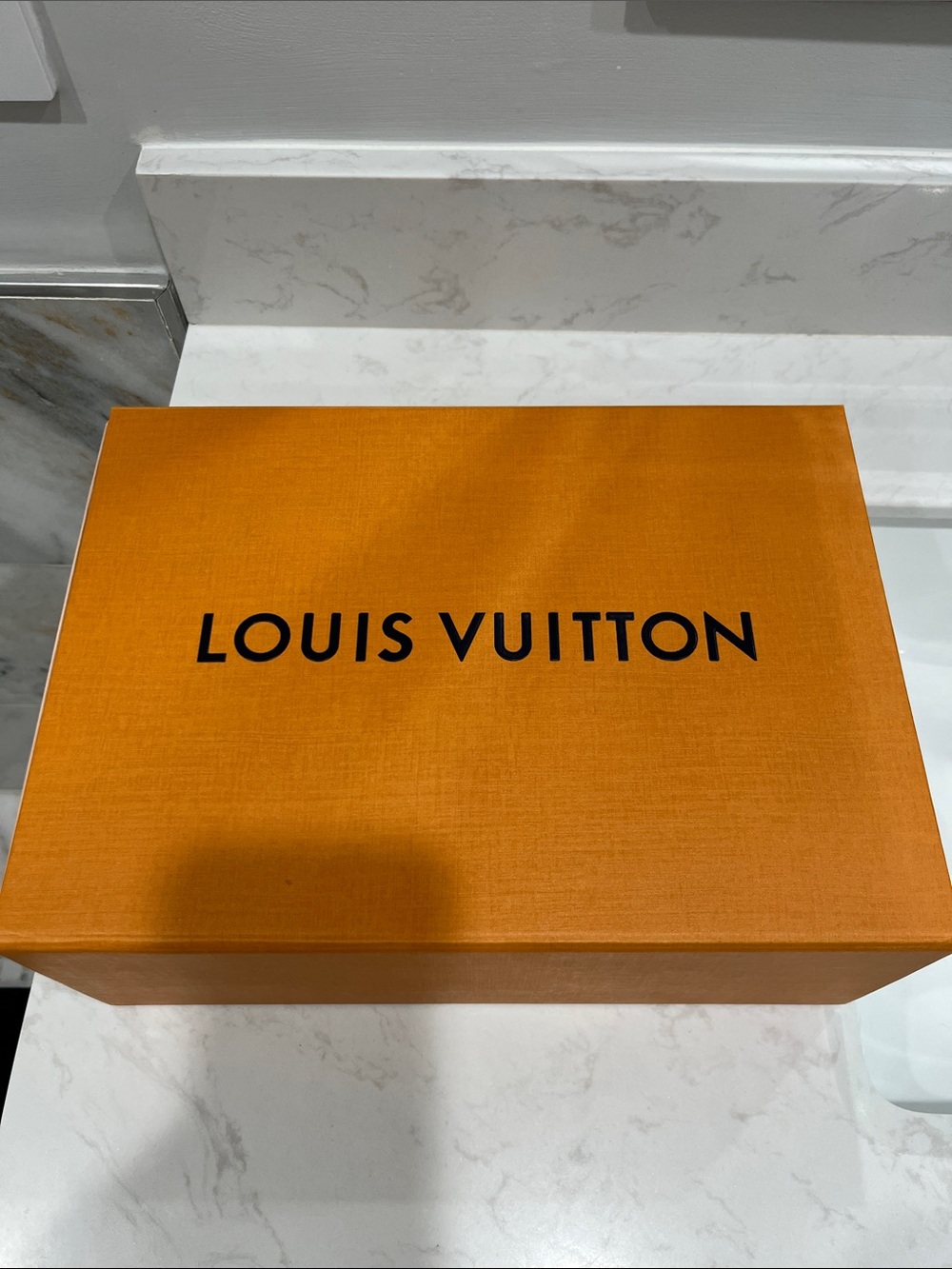 Louis Vuitton Orange Box with Black Logo